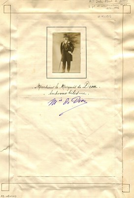 Lot 725 - DION JULES FELIX DE: (1856-1946)