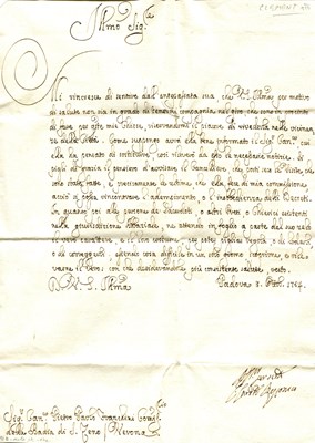 Lot 684 - CLEMENT XIII: (1693-1769)
