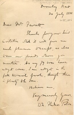 Lot 697 - PETRIE WILLIAM FLINDERS: (1853-1942)