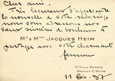Lot 765 - HEIM JACQUES: (1899-1967)