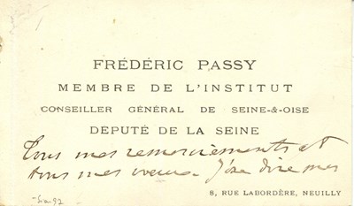 Lot 753 - PASSY FRÉDÉRIC: (1822-1912)