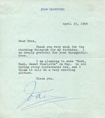 Lot 374 - CRAWFORD JOAN: (1905-1977) (x5)