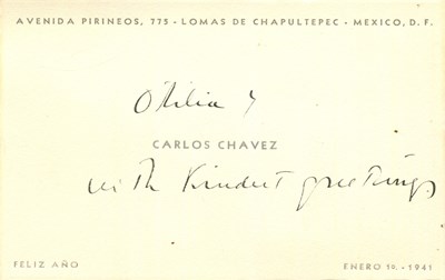 Lot 764 - CHÁVEZ CARLOS: (1899-1978)