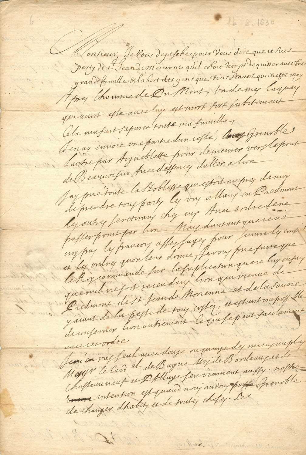 Lot 1556 - RICHELIEU CARDINAL DE: (1585-1642)