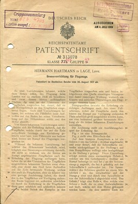 Lot 1130 - [AVIATION PATENT]