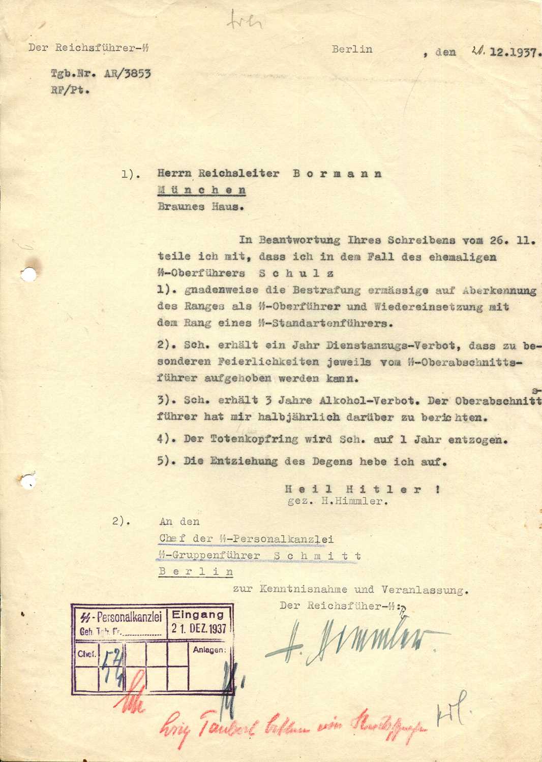 Lot 1120 - HIMMLER HEINRICH: (1900-1945)