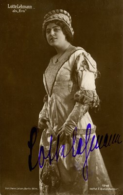 Lot 814 - LOTTE LEHMANN: (1888-1976)