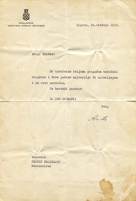 Lot 350 - PAVELIC ANTE: (1889-1959)