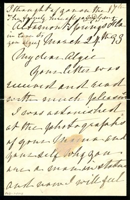 Lot 323 - GRANT JULIA: (1826-1902)