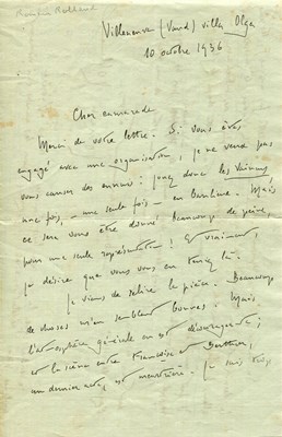 Lot 1029 - ROLLAND ROMAIN: (1866-1944)