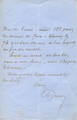 Lot 963 - DUMAS ALEXANDRE: Père (1802-1870)