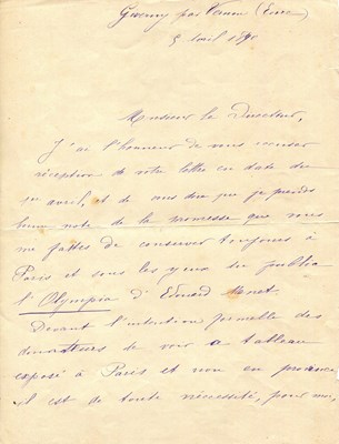 Lot 839 - [MONET CLAUDE]: (1840-1926) (x2)