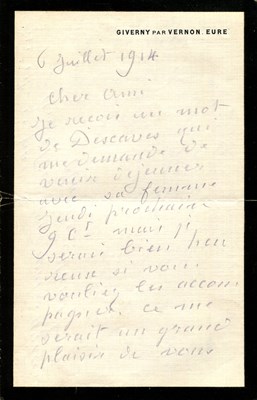 Lot 851 - MONET CLAUDE: (1840-1926)