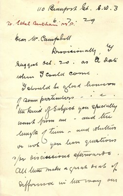 Lot 686 - BENTHAM ETHEL: (1861-1931)