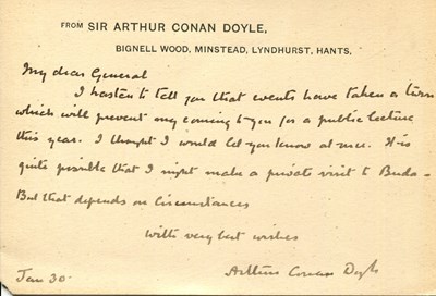 Lot 724 - DOYLE ARTHUR CONAN: (1859-1930)