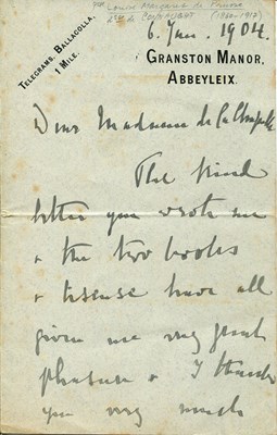 Lot 1257 - LOUISE MARGARET OF PRUSSIA: (1860-1917)