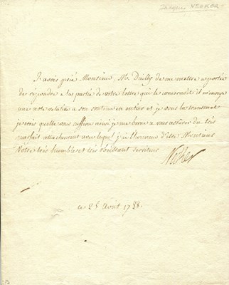 Lot 1226 - NECKER JACQUES: (1732-1804)