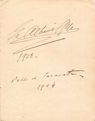 Lot 797 - SARASATE PABLO DE: (1844-1908)