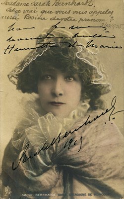 Lot 1 - BERNHARDT SARAH: (1844-1923)