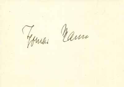 Lot 987 - MANN THOMAS: (1875-1955)