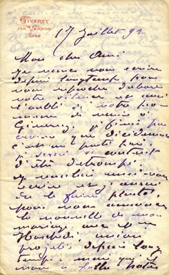 Lot 841 - MONET CLAUDE: (1840-1926)