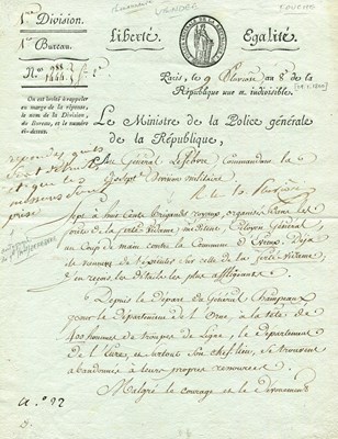 Lot 1190 - FOUCHE JOSEPH: (1759-1820)