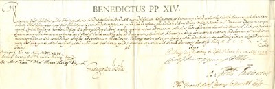 Lot 612 - [BENEDICT XIV]: (1675-1758)