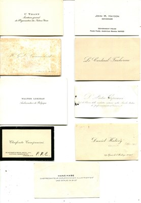 Lot 1103 - [VISITING CARDS]: (x58)