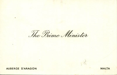 Lot 1099 - VISITING CARDS: (x35)