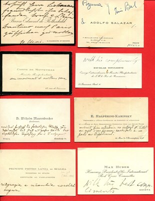Lot 1094 - VISITING CARDS: (x15)