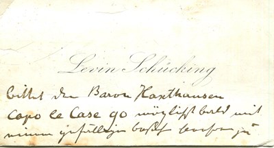Lot 1097 - VISITING CARDS: (x16)