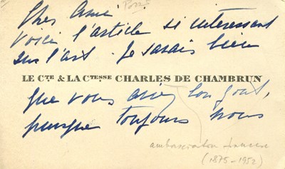 Lot 1098 - VISITING CARDS: (x16)