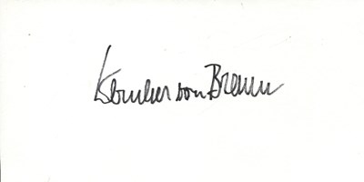 Lot 1135 - VON BRAUN WERNHER: (1912-1977)