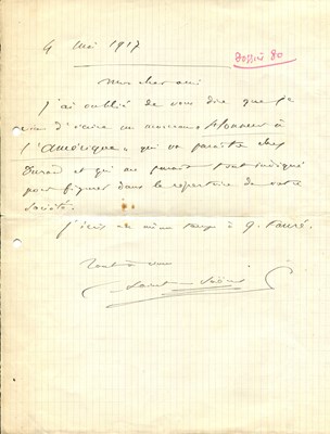 Lot 746 - SAINT-SAENS CAMILLE: (1835-1921)