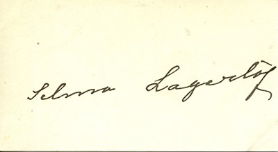 Lot 1080 - LAGERLOF SELMA: (1858-1940)