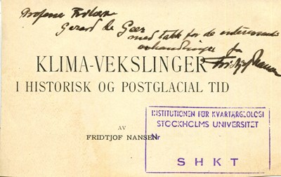 Lot 1125 - NANSEN FRIDTJOF: (1861-1930)