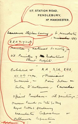 Lot 895 - LOWRY L. S.: (1887-1976)