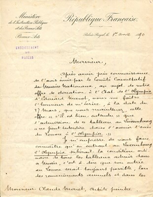 Lot 838 - [MONET CLAUDE]: (1840-1926)