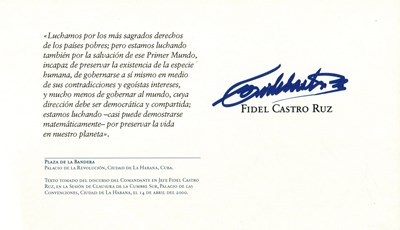 Lot 1312 - CASTRO FIDEL: (1926-2016)