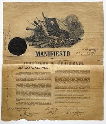 Lot 1308 - CESPEDES DEL CASTILLO CARLOS MANUEL: (1819-1874)