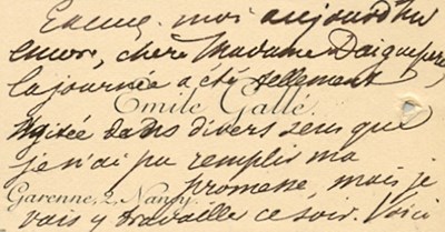 Lot 1068 - GALLE EMILE: (1846-1904)