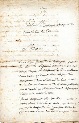 Lot 1186 - BRISSOT JACQUES-PIERRE: (1754-1793)