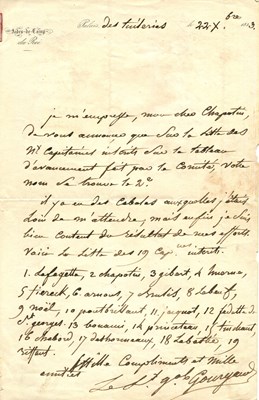 Lot 1206 - GOURGAUD GASPARD: (1783-1852)
