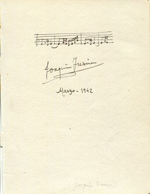 Lot 563 - TURINA JOAQUIN: (1882-1949)