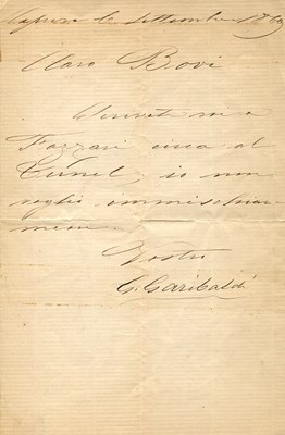 Lot 1648 - GARIBALDI GIUSEPPE: (1807-1882)