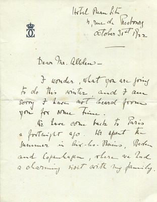 Lot 1594 - CHRISTIAN OF HESSE-PHILIPPSTAHL-BARCHFELD: (1887-1971)