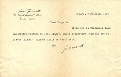 Lot 1037 - FORNASETTI PIERO: (1913-1988)