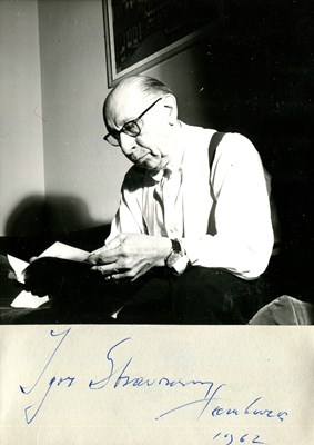 Lot 809 - STRAVINSKY IGOR: (1882-1971)