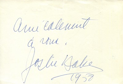 Lot 647 - BAKER JOSEPHINE: (1906-1975)