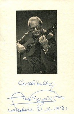 Lot 849 - SEGOVIA ANDRES: (1893-1987)